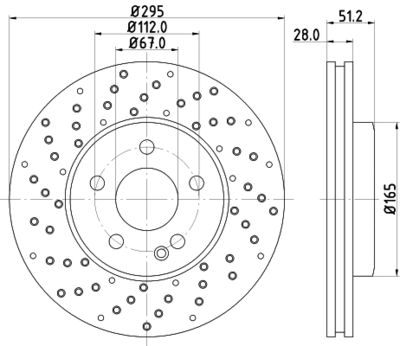 Brake Disc HELLA PAGID 8DD 355 129-681