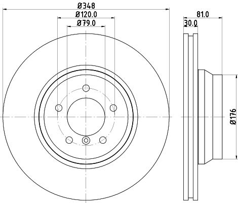 HELLA PAGID 8DD 355 129-781 Brake Disc