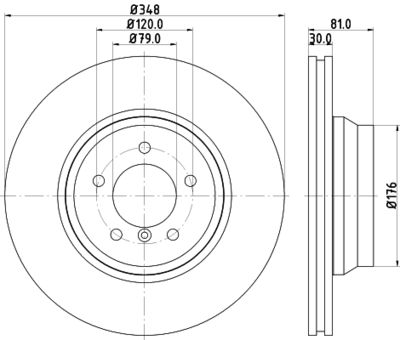 Brake Disc HELLA PAGID 8DD 355 129-781
