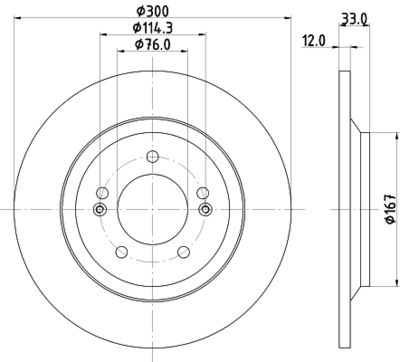 Brake Disc HELLA PAGID 8DD 355 131-381