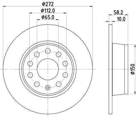 HELLA PAGID 8DD 355 131-811 Brake Disc