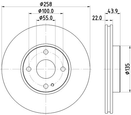 HELLA PAGID 8DD 355 131-821 Brake Disc