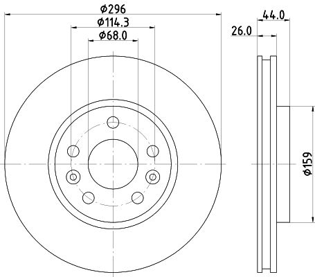 HELLA PAGID 8DD 355 131-871 Brake Disc