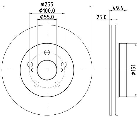 HELLA PAGID 8DD 355 131-911 Brake Disc