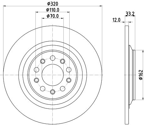 HELLA PAGID 8DD 355 132-101 Brake Disc