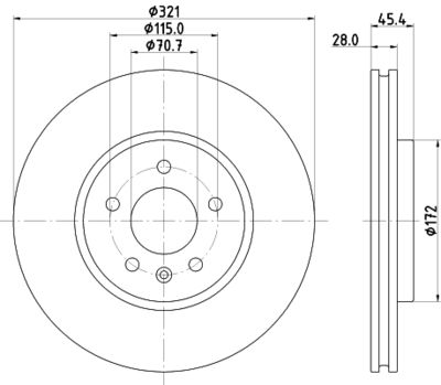 Brake Disc HELLA PAGID 8DD 355 132-171