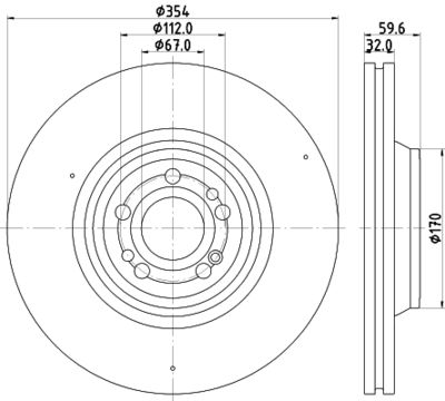 Brake Disc HELLA PAGID 8DD 355 132-221