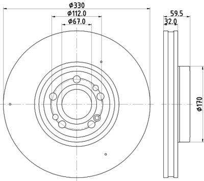 Brake Disc HELLA PAGID 8DD 355 132-331