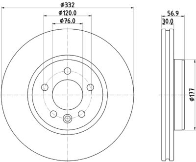 Brake Disc HELLA PAGID 8DD 355 132-561