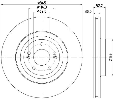 HELLA PAGID 8DD 355 132-681 Brake Disc
