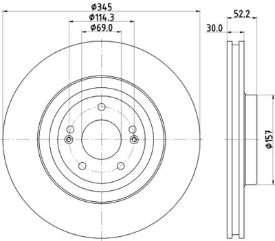 Brake Disc HELLA PAGID 8DD 355 132-681