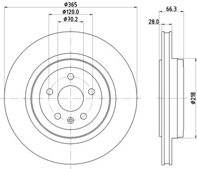 Brake Disc HELLA PAGID 8DD 355 132-901