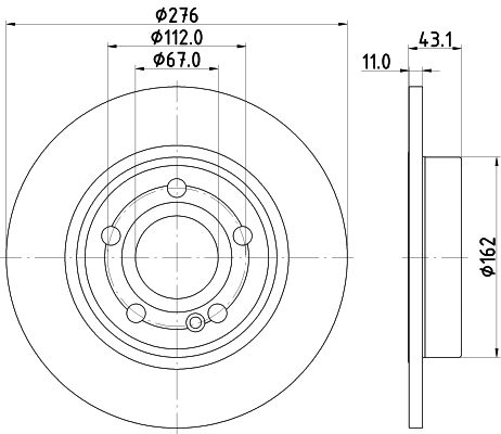 HELLA PAGID 8DD 355 133-061 Brake Disc