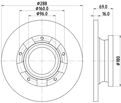 Brake Disc HELLA PAGID 8DD 355 133-071