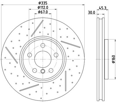 Brake Disc HELLA PAGID 8DD 355 133-091