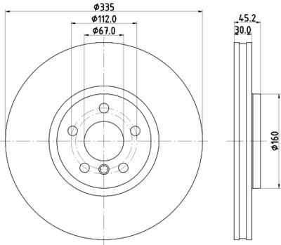 Brake Disc HELLA PAGID 8DD 355 133-111