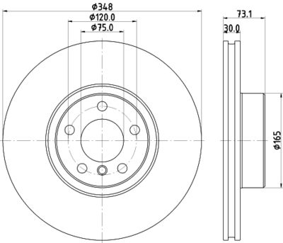 Brake Disc HELLA PAGID 8DD 355 133-201
