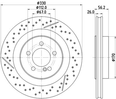Brake Disc HELLA PAGID 8DD 355 133-231