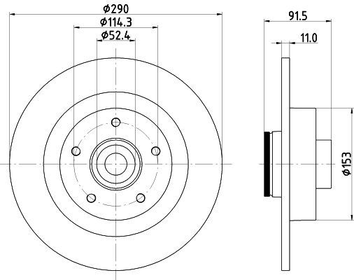 HELLA PAGID 8DD 355 133-241 Brake Disc