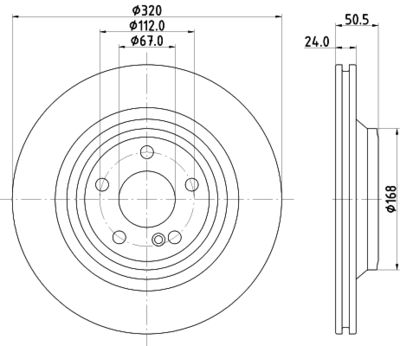 Brake Disc HELLA PAGID 8DD 355 133-251
