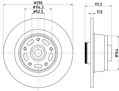 Brake Disc HELLA PAGID 8DD 355 133-311