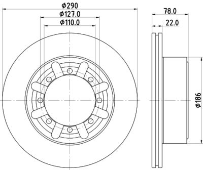 Brake Disc HELLA PAGID 8DD 355 133-321