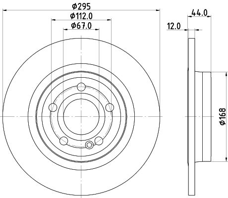 HELLA PAGID 8DD 355 133-351 Brake Disc