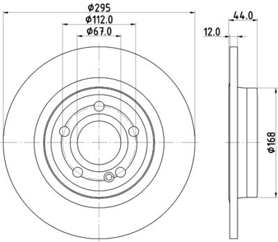 Brake Disc HELLA PAGID 8DD 355 133-351