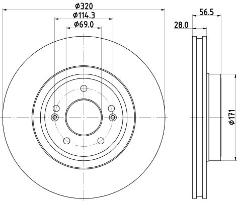 HELLA PAGID 8DD 355 133-391 Brake Disc