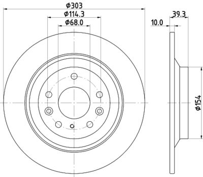 Brake Disc HELLA PAGID 8DD 355 133-481