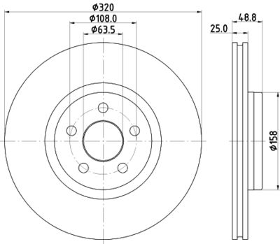 Brake Disc HELLA PAGID 8DD 355 133-561