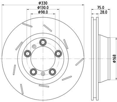 Brake Disc HELLA PAGID 8DD 355 133-601
