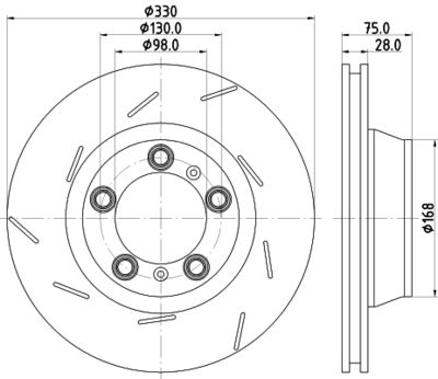 Brake Disc HELLA PAGID 8DD 355 133-671
