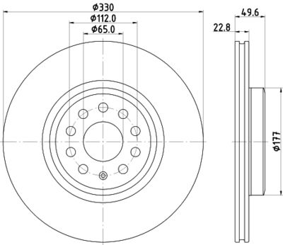Brake Disc HELLA PAGID 8DD 355 133-731
