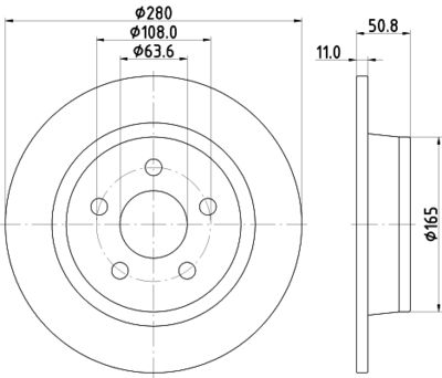 Brake Disc HELLA PAGID 8DD 355 133-741