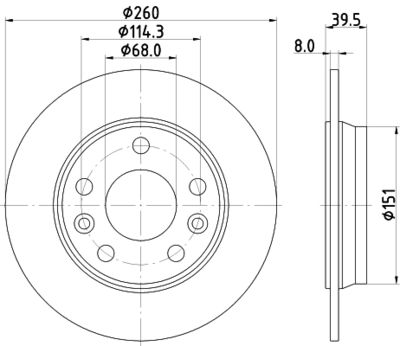 Brake Disc HELLA PAGID 8DD 355 133-761