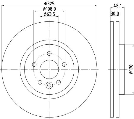 HELLA PAGID 8DD 355 133-841 Brake Disc