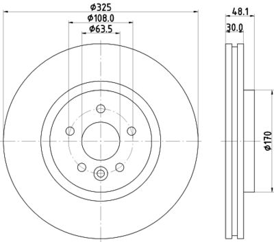 Brake Disc HELLA PAGID 8DD 355 133-841