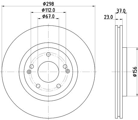 HELLA PAGID 8DD 355 134-171 Brake Disc
