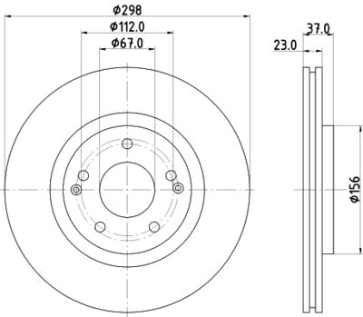Brake Disc HELLA PAGID 8DD 355 134-171