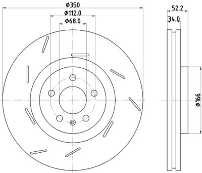 Brake Disc HELLA PAGID 8DD 355 134-361