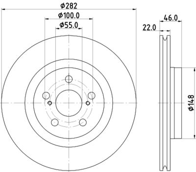 Brake Disc HELLA PAGID 8DD 355 134-381
