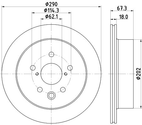 HELLA PAGID 8DD 355 134-531 Brake Disc