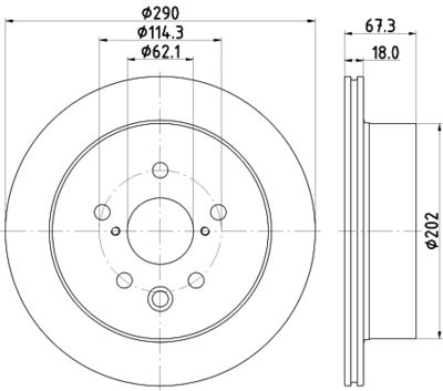 Brake Disc HELLA PAGID 8DD 355 134-531