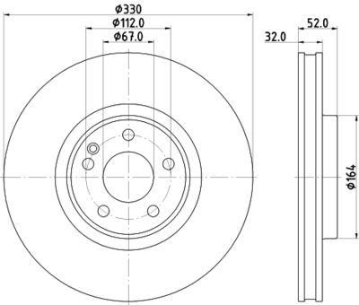 Brake Disc HELLA PAGID 8DD 355 134-621