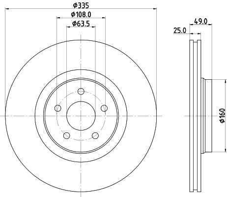 HELLA PAGID 8DD 355 134-631 Brake Disc
