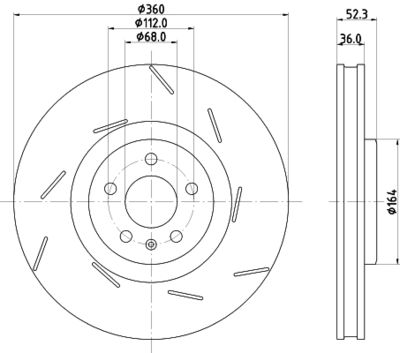 Brake Disc HELLA PAGID 8DD 355 134-671