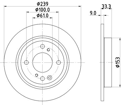 HELLA PAGID 8DD 355 134-681 Brake Disc