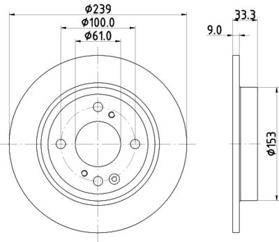 Brake Disc HELLA PAGID 8DD 355 134-681
