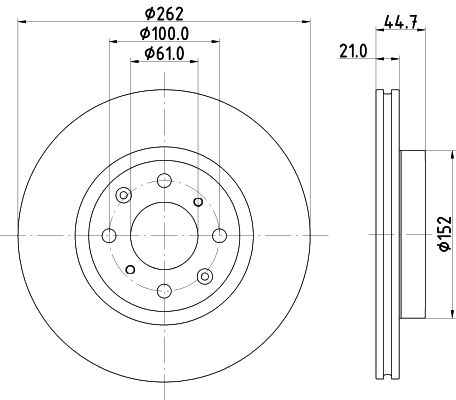 HELLA PAGID 8DD 355 134-691 Brake Disc